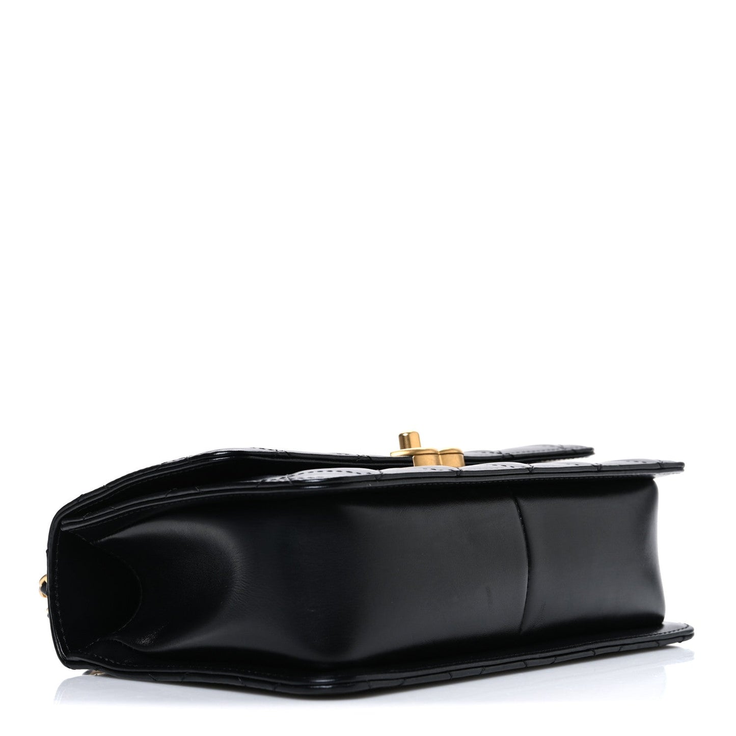 Calfskin Quilted Mini Perfect Fit Flap Black