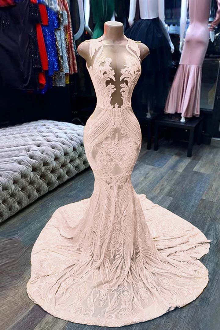 Mermaid Yellow Sequins Prom Dress Sleeveless