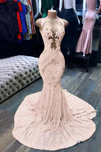 Mermaid Yellow Sequins Prom Dress Sleeveless