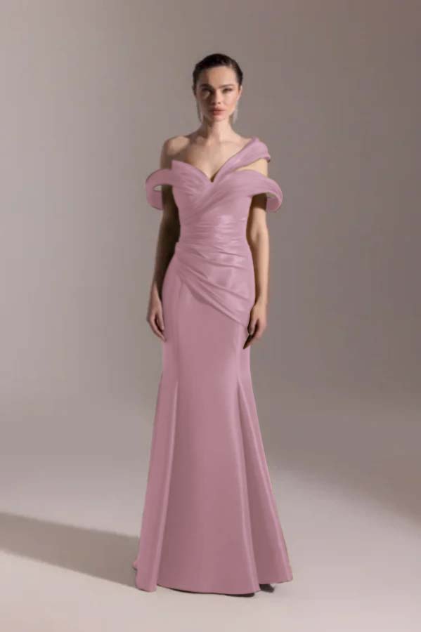 Strapless Off Shoulder Mermaid Sleeveless Prom Dress With Pleated