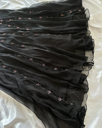 Black V Neck Sheath Beading Vinatge Long party Dress Evening Dresses, D888