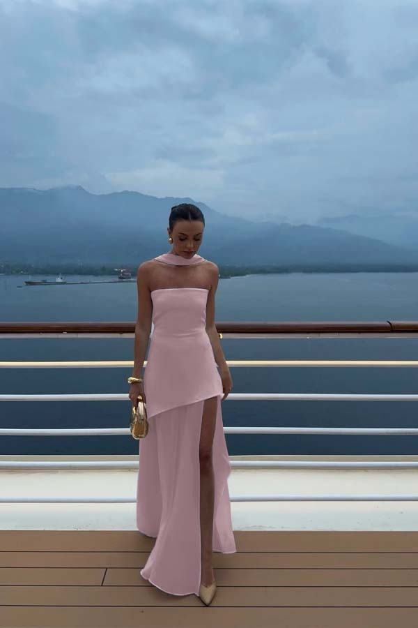 White Square Sleeveless Beautiful Prom Dress