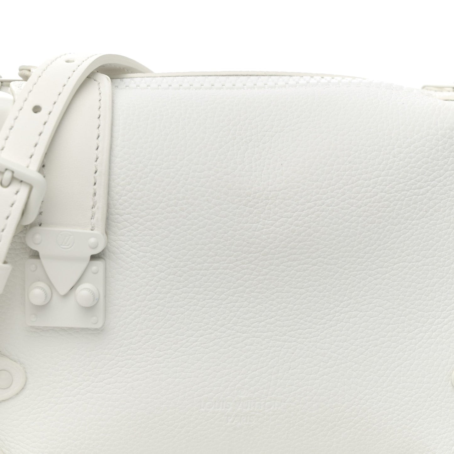 Calfskin Side Trunk PM Off White