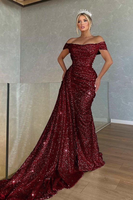 Gorgeous Off-The-Shoulder Mermaid Prom Dress Strapless With Sequins