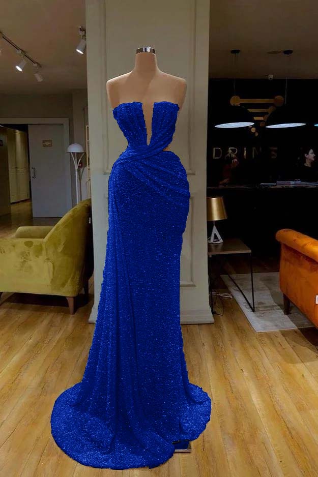 Sequins Gorgeous White Strapless Prom Dress Online