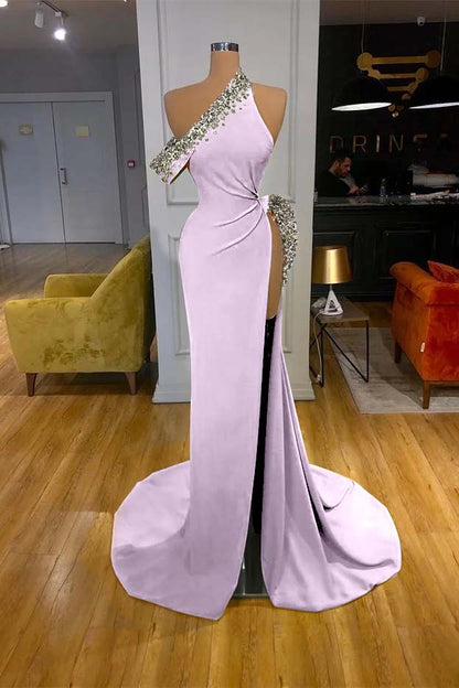 Mermaid Beadings Glorious Prom Dress Off-The-Shoulder With Slit