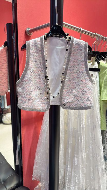 CC 25 Short Thin Vest Pink Polyester
