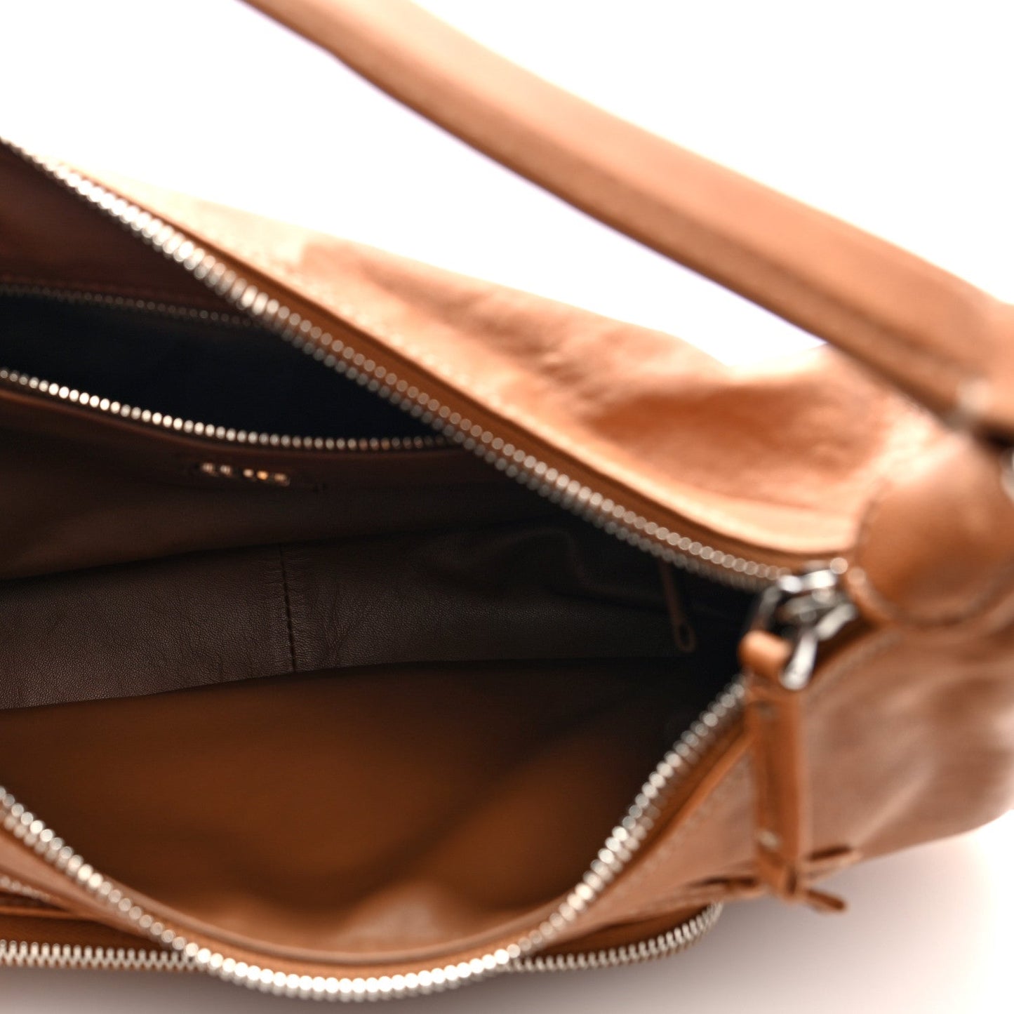 Nappa Large Multi Pocket Hobo Caramel