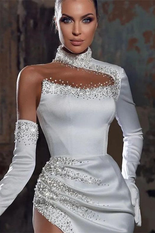 Gorgeous Mermaid Evening Dress Beadings With Slit