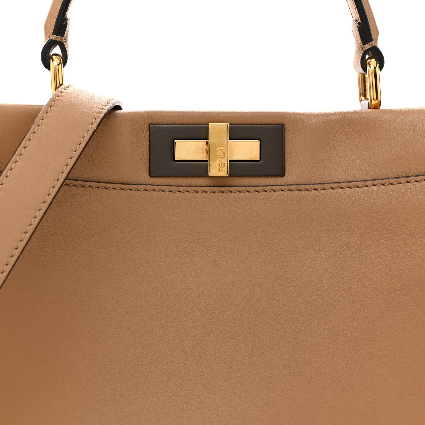 Vitello Seta Medium Peekaboo Iconic Satchel Cuoio