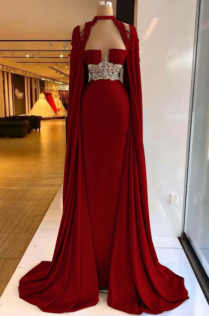 Elegant Straps Square Sage Green Mermaid Evening Dress With Beads