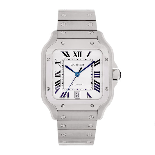 Stainless Steel 39.8mm Santos De Cartier Automatic Watch