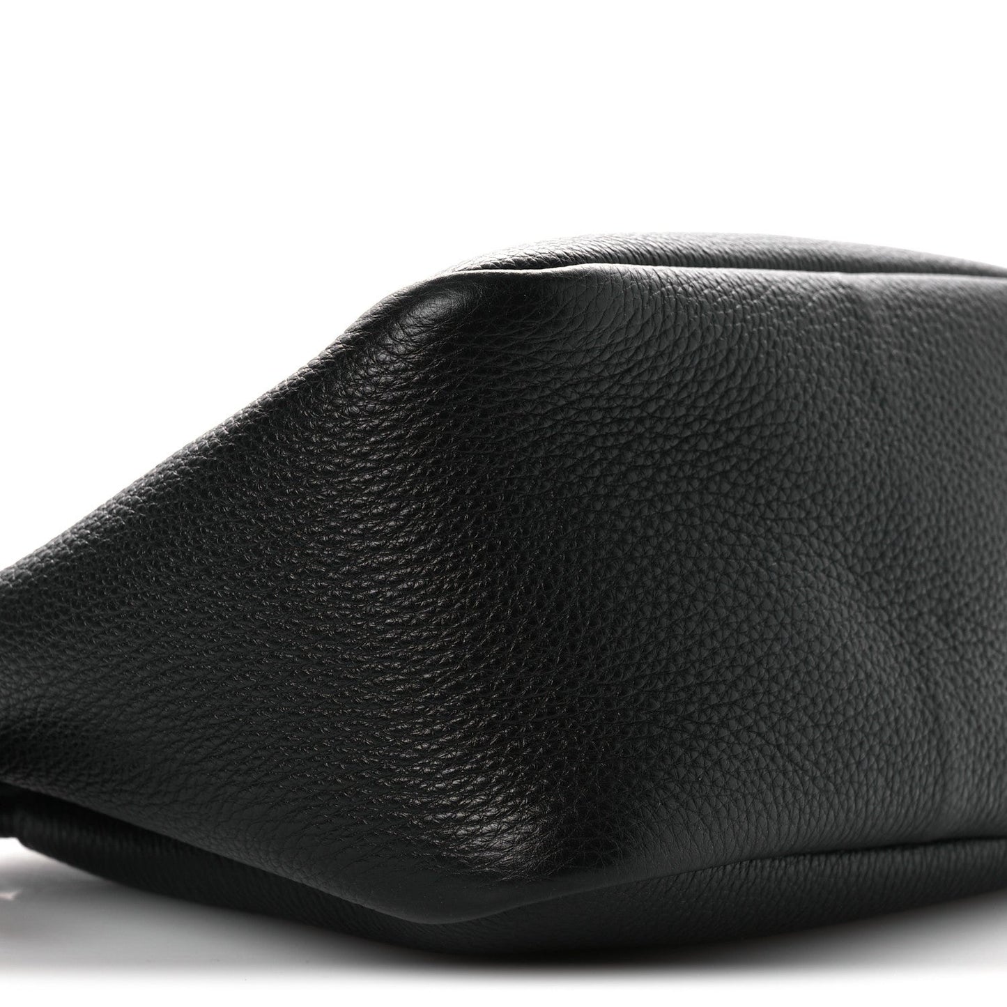 Vitello Daino Soft Mini Zippered Top Handle Bag Black