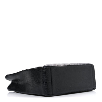 Caviar Quilted Petit Shopping Tote PST Black