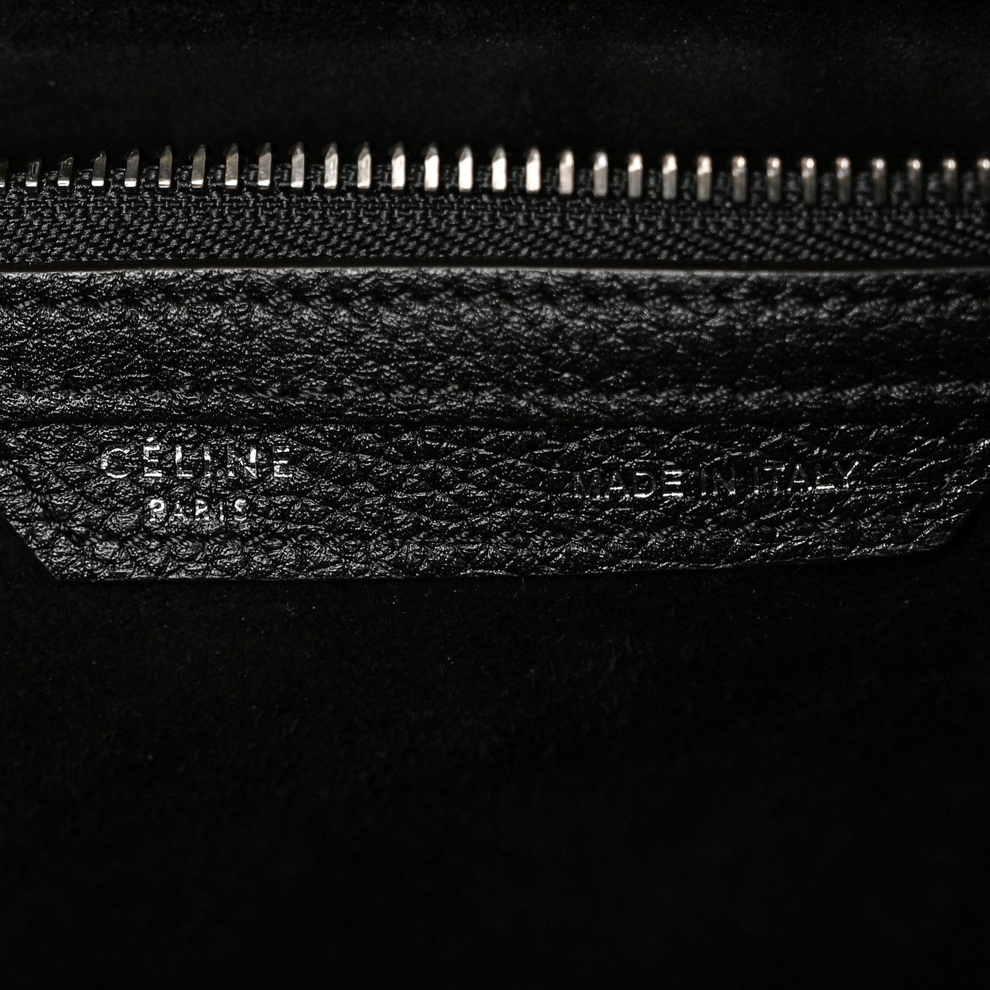Drummed Calfskin Mini Luggage Black