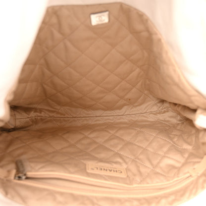 Shiny Calfskin Quilted Small Rainbow Chanel 22 White
