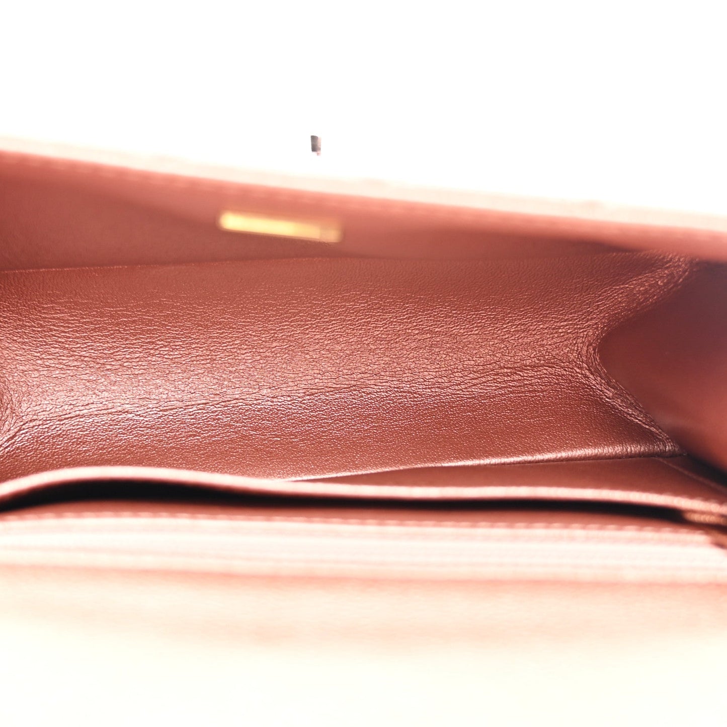 Metallic Grained Calfskin Quilted 2.55 Reissue Mini Flap Copper Pink