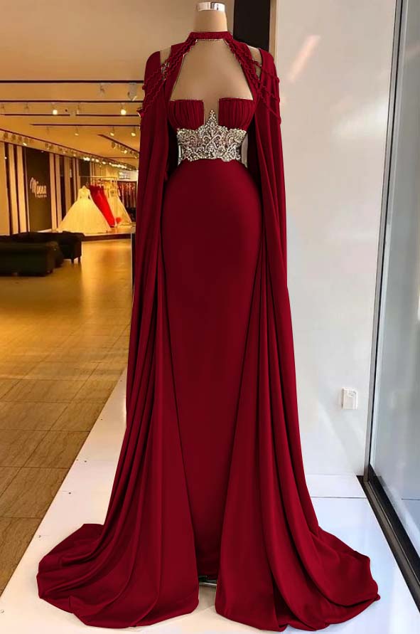 Elegant Straps Square Sage Green Mermaid Evening Dress With Beads