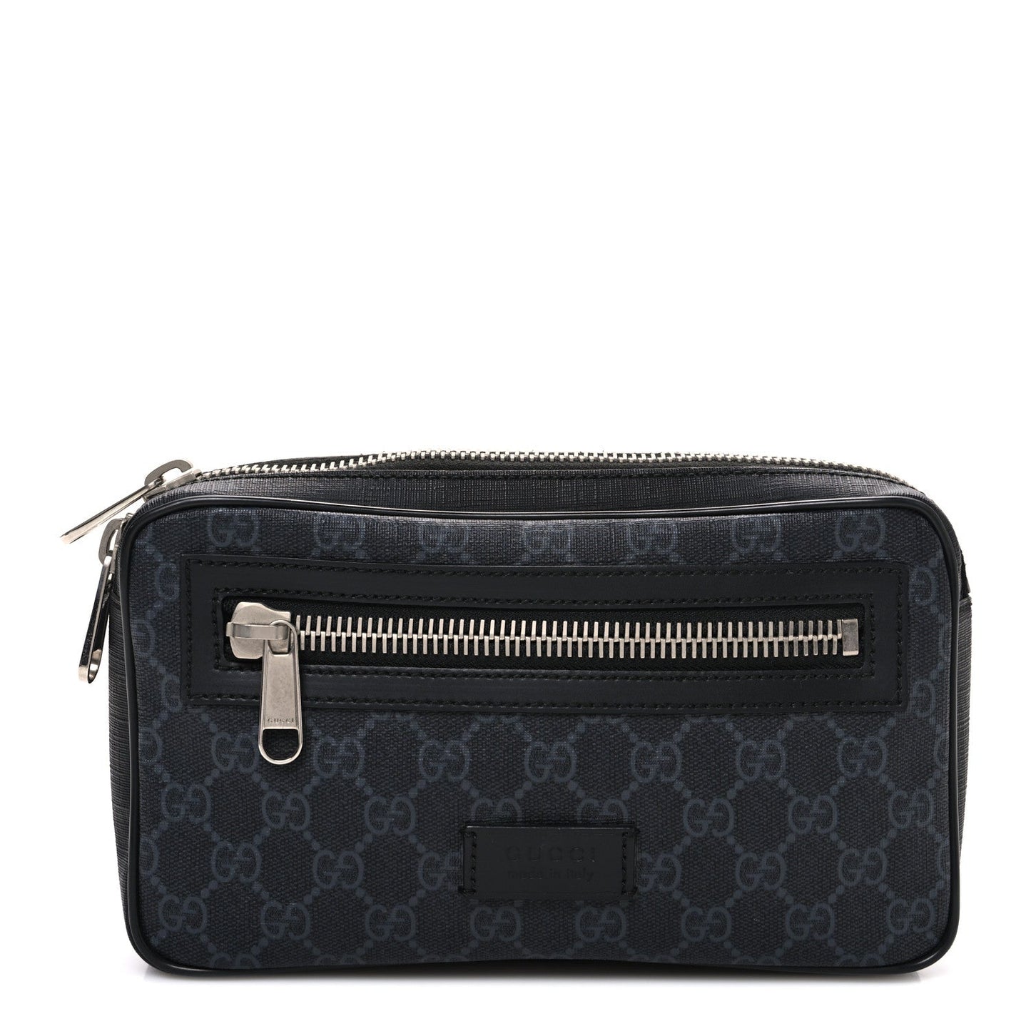 Soft GG Supreme Monogram Web Belt Bag Black Grey