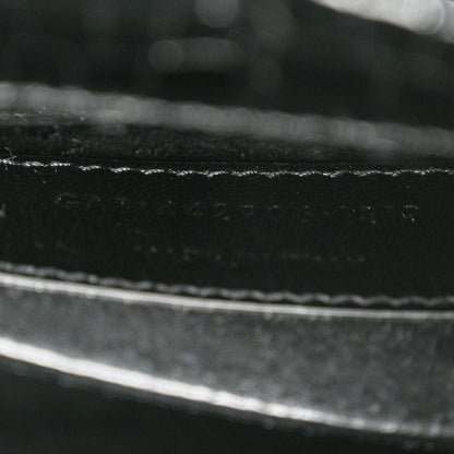 Calfskin Crocodile Embossed Medium Monogram Sunset Black