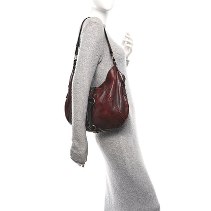 Buffalo Horn Shangri-La Mombasa Hobo Burgundy