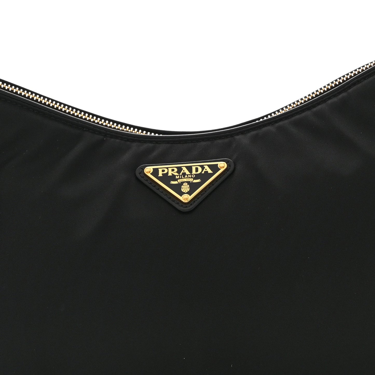 Re-Nylon Vitello Large Aimee Shoulder Bag Black