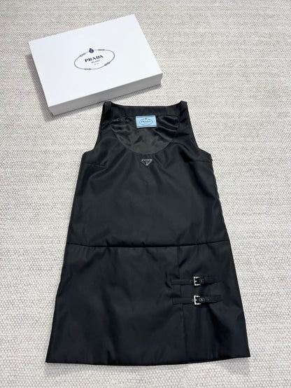 Prada Vest Dress Black Poliyamide