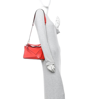 Calfskin Small Puzzle Bag Scarlet