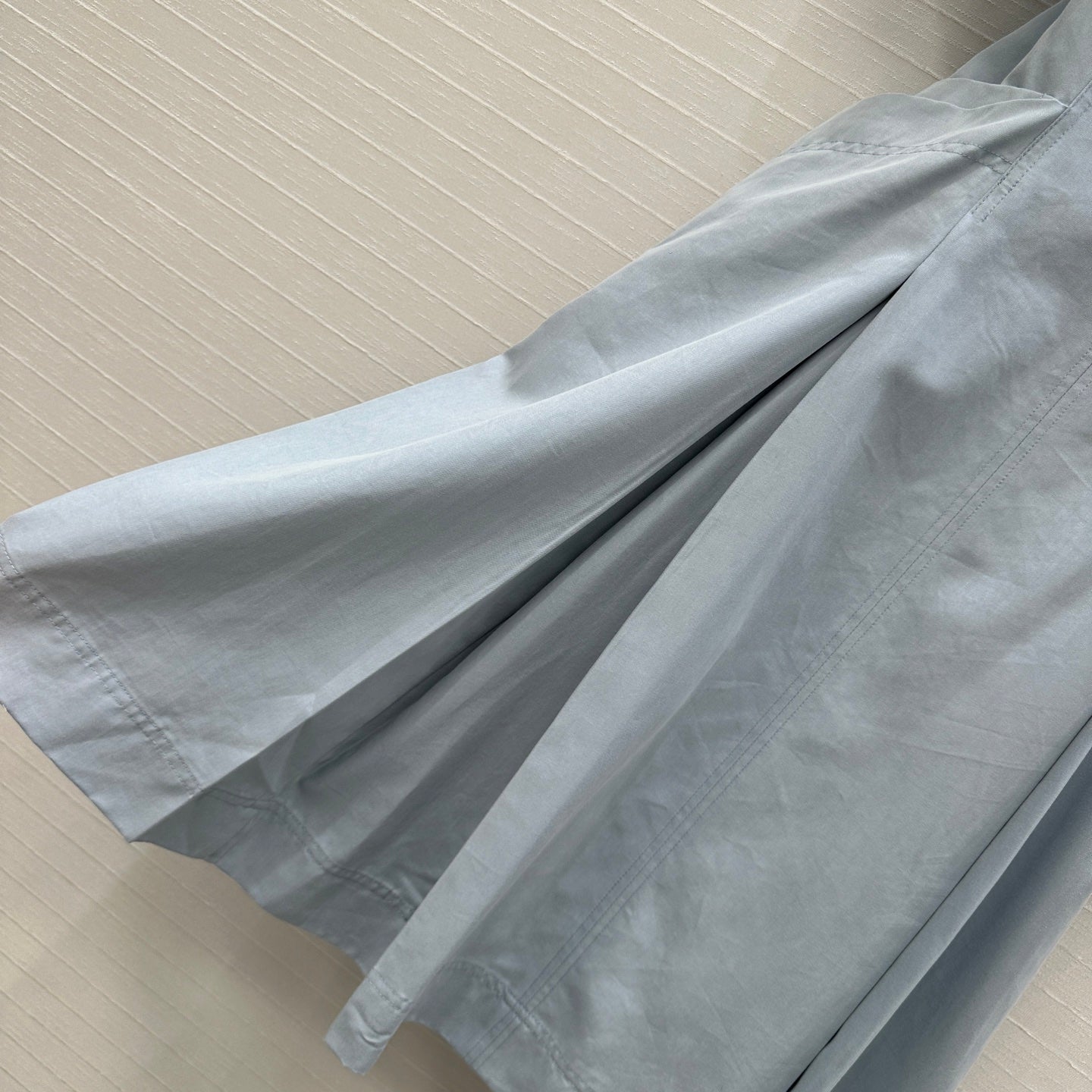 BV V-neck  Rolled-Up Sleeve Dress in Light Blue Tencel