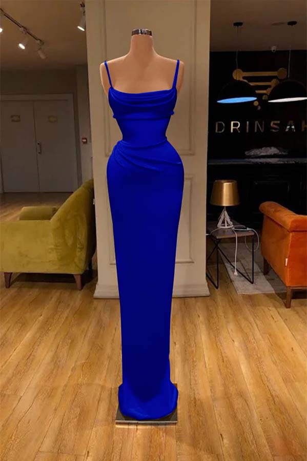 Red Spaghetti-Straps Mermaid Prom Dress