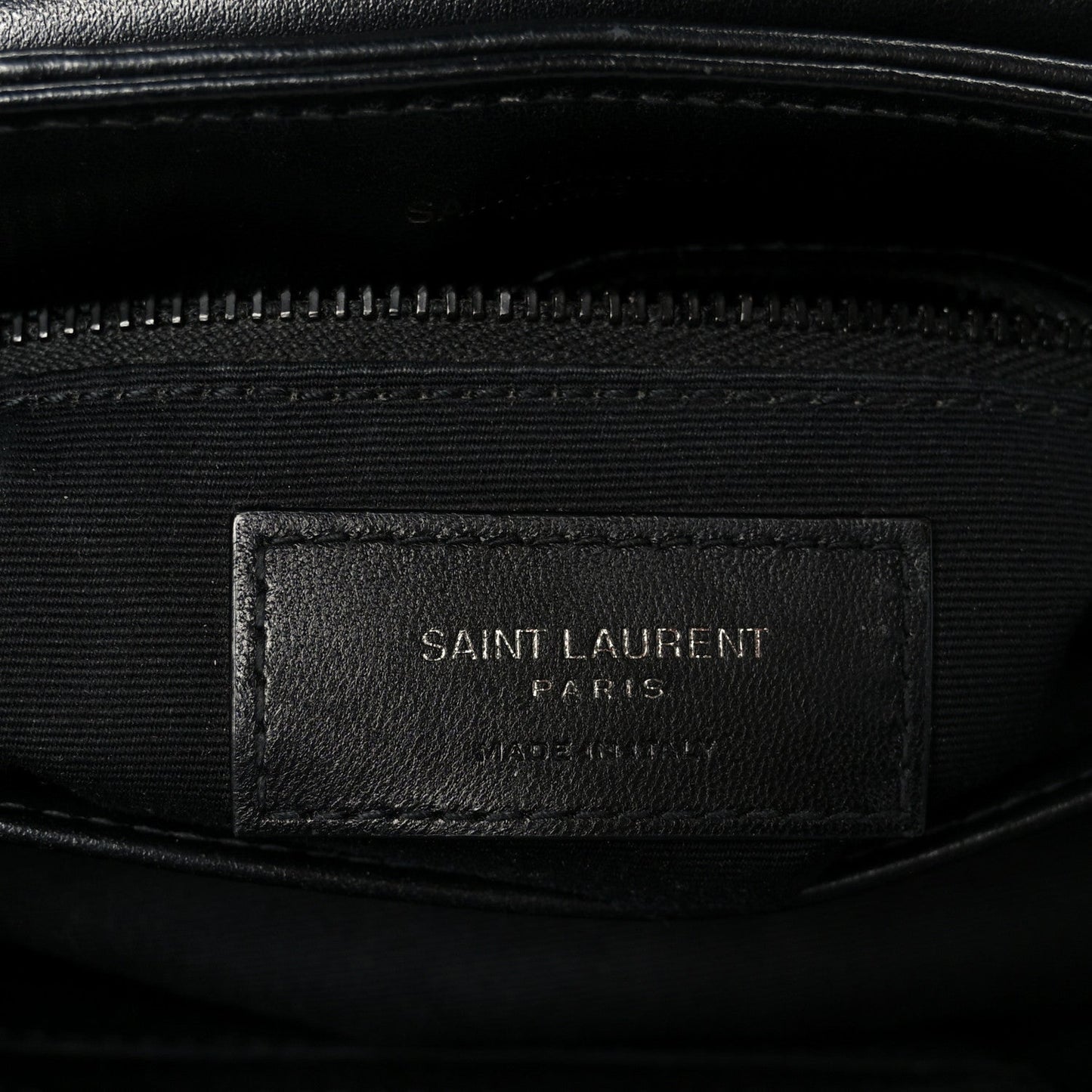 Calfskin Y Quilted Monogram Monochrome Toy Loulou Crossbody Bag Black