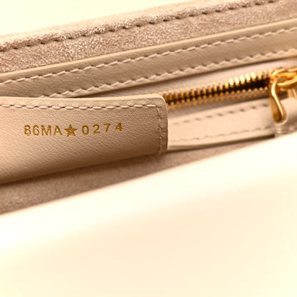 Lambskin Cannage Small Jolie Top Handle Bag Powder Beige Latte