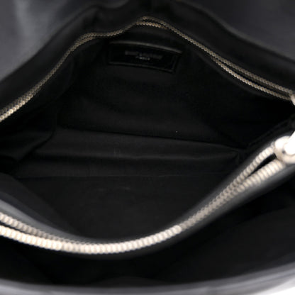 Calfskin Y Quilted Monogram Medium Loulou Chain Satchel Storm