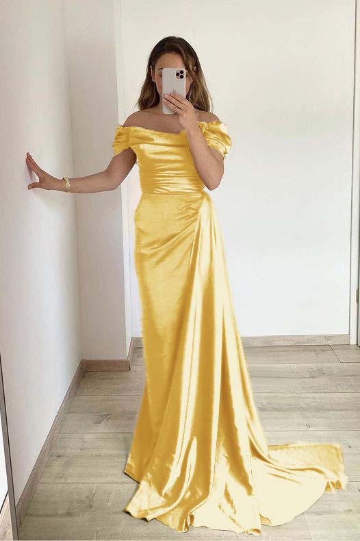 Off-The-Shoulder Mermaid Strapless Prom Dress With Ruffles Online