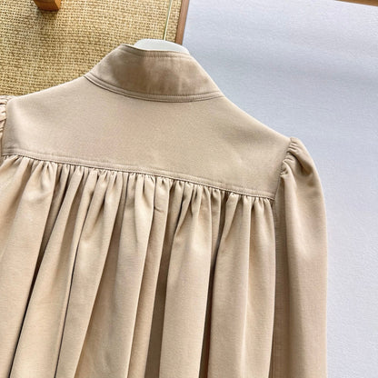 Chloe Cropped Jacket in Beige Cotton