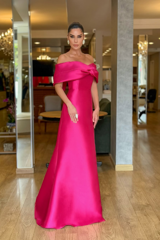 Stunning Dark Green Satin Off the Shoulder Strapless Long Prom Dress with Pleated