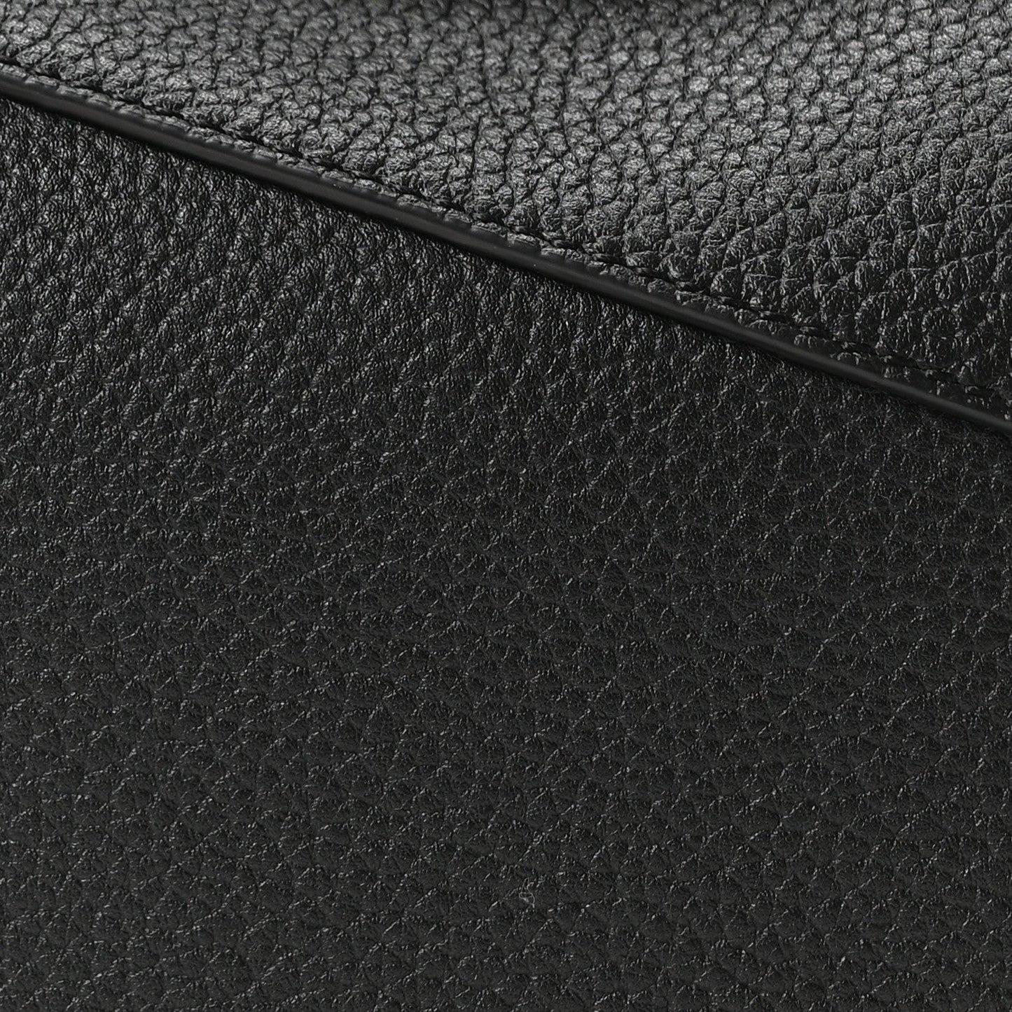Grained Calfskin Large Puzzle Edge Bag Black