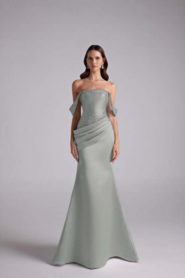 Sleeveless Sweetheart Strapless Off Shoulder A Line Long Prom Dress With Beading