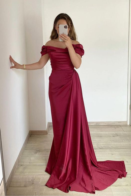 Off-The-Shoulder Mermaid Strapless Prom Dress With Ruffles Online