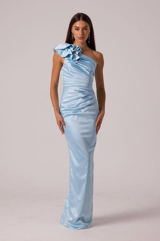 Elegant Sleeveless Mermaid One Shoulder Long Prom Dress