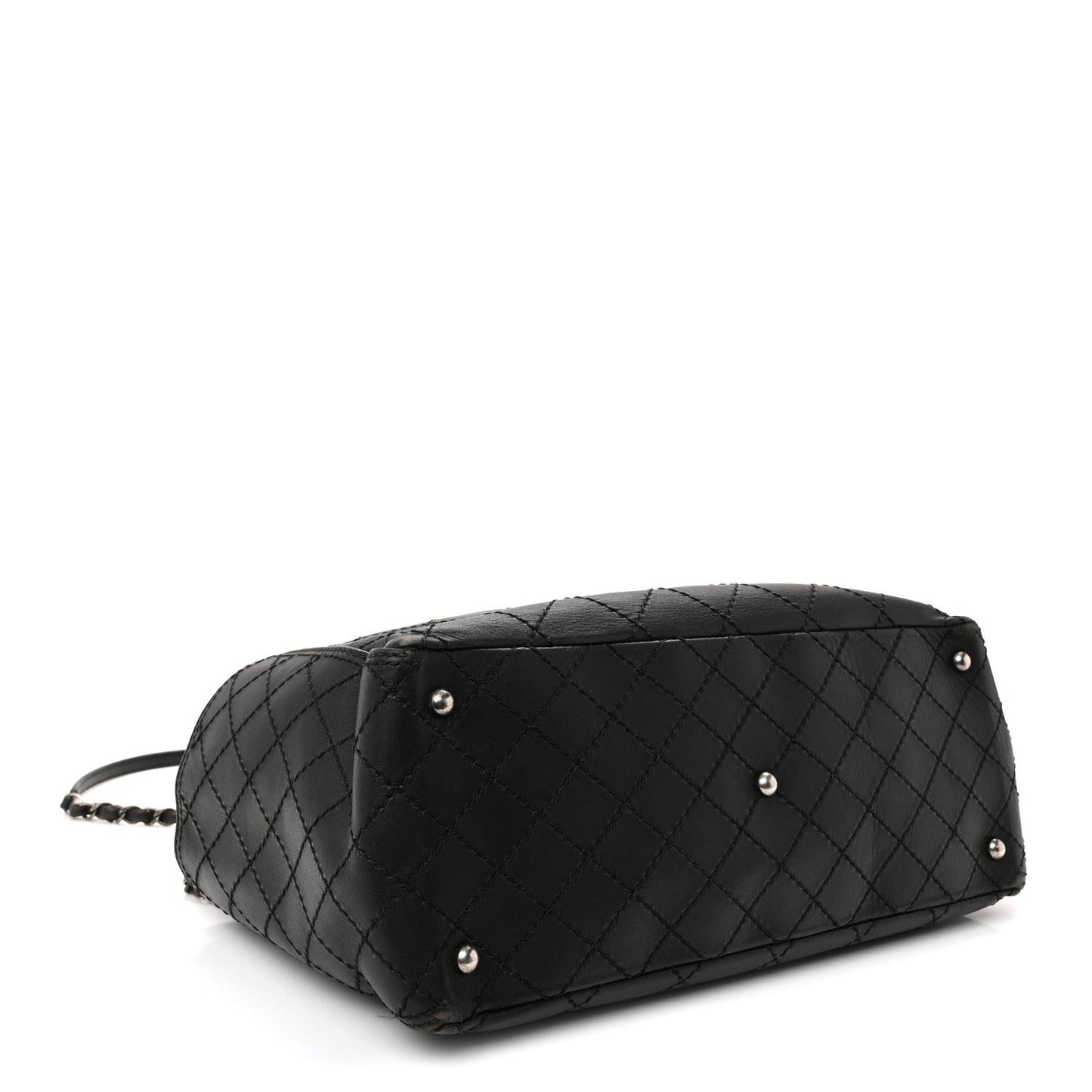 Calfskin CC Pocket Tote Black