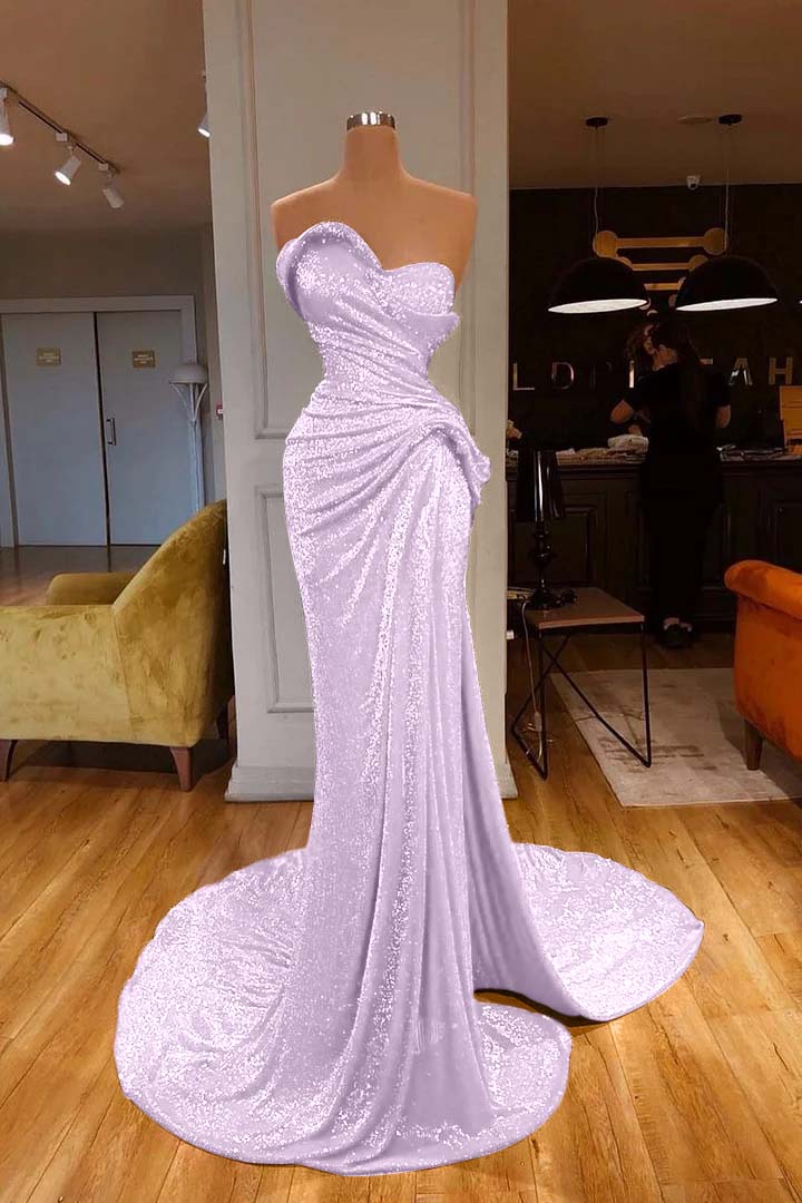 Sweetheart Mermaid Prom Dress Red With Sequins
