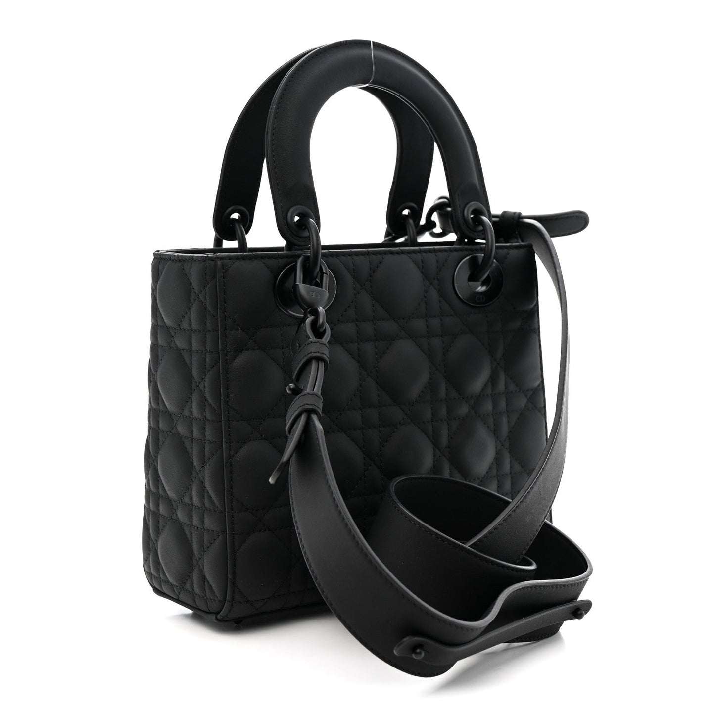 Ultra Matte Calfskin Cannage Small My ABCDior Lady Dior Black