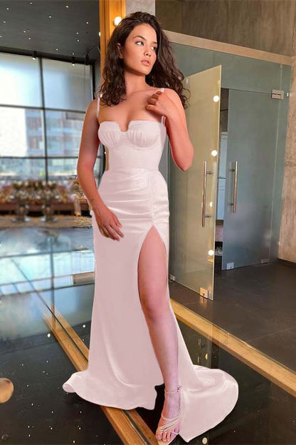 Mermaid Red Spaghett-Straps Prom Dress