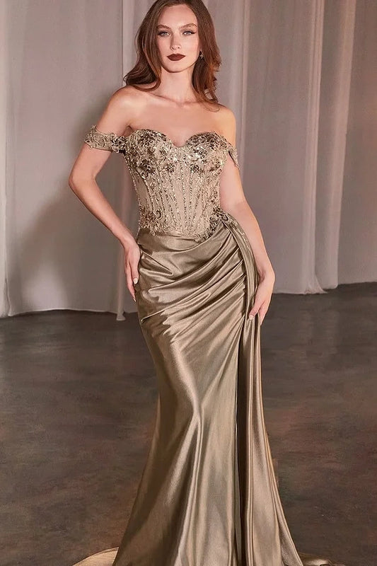 Red Sleeveless Strapless Off-Shoulders Sweetheart Mermaid Prom Dress
