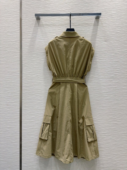 YSL 2025 Dress Beige Nylon