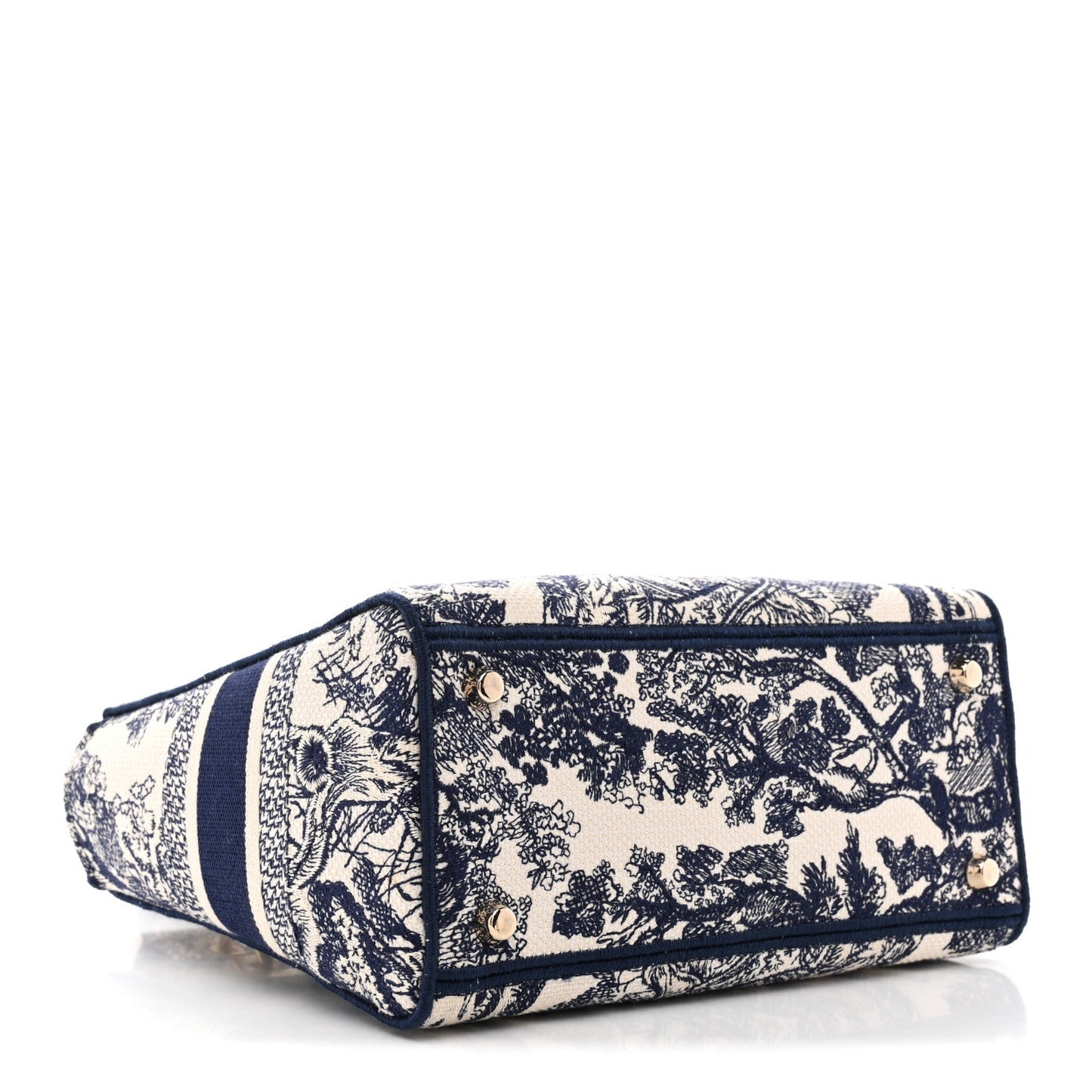 Toile de Jouy Embroidered Medium Lady D-Lite Blue