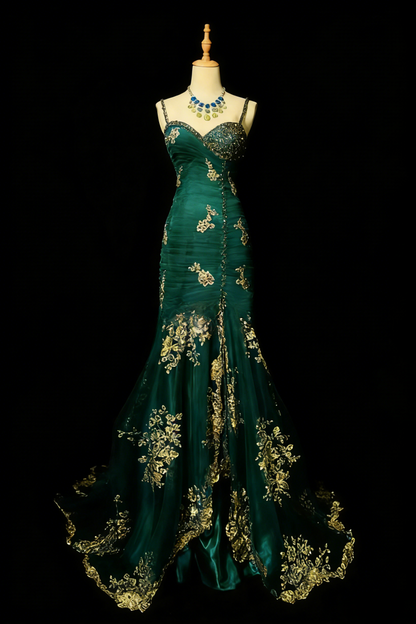 Chic Blue Long Prom Dresses Beaded Tulle Sheath Evening Dresses Sleeveless Birthday Dress ED06181