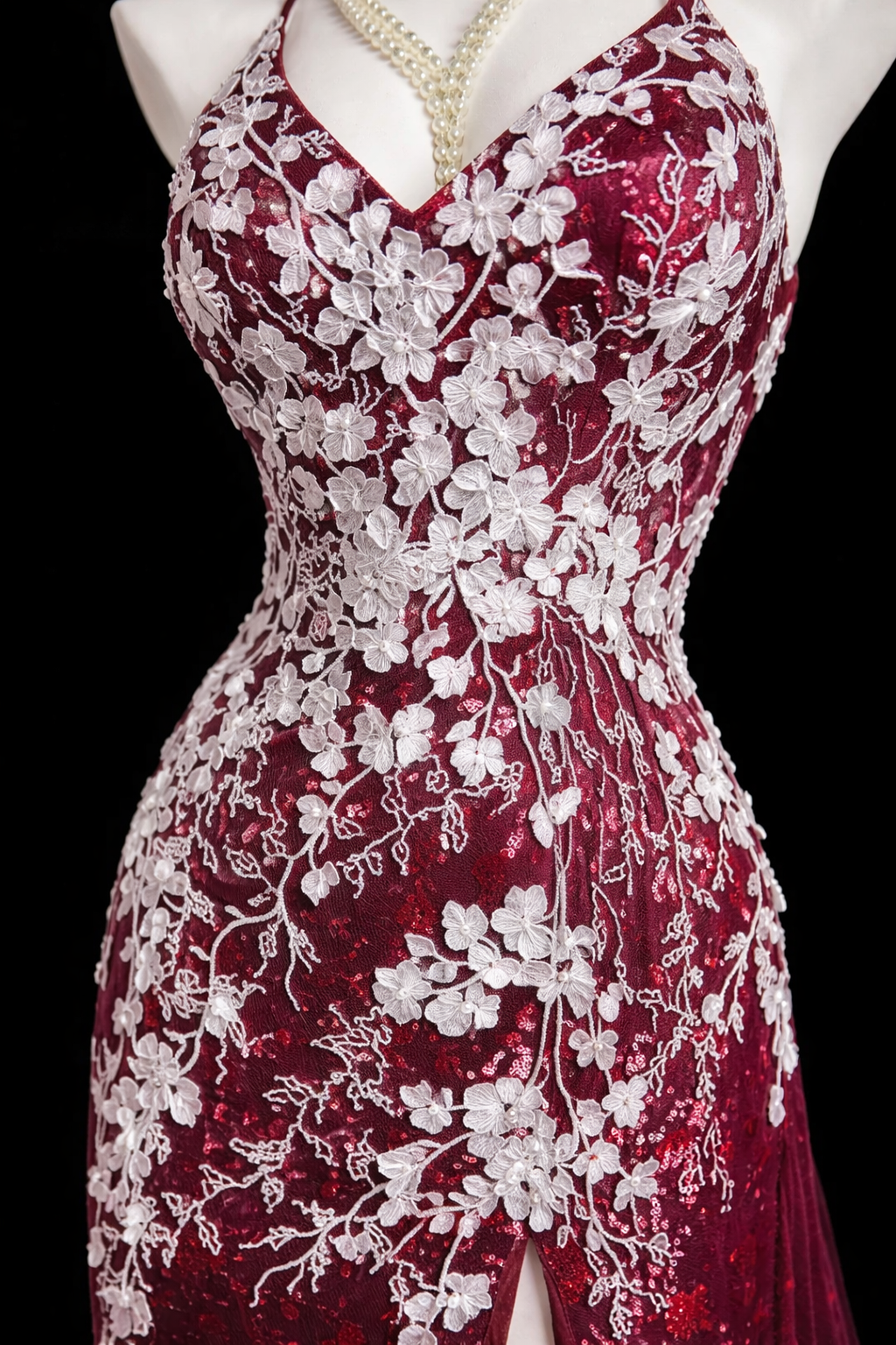 Chic Red Long Prom Dresses Tulle Applique Spaghetti Straps Mermaid Evening Dresses Sleeveless Birthday Dresses ED06209