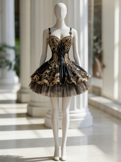 Cute A-Line Short Prom Dresses Spaghetti Straps Applique Black Birthday Dresses Tulle Sleeveless Party Dresses ED06223